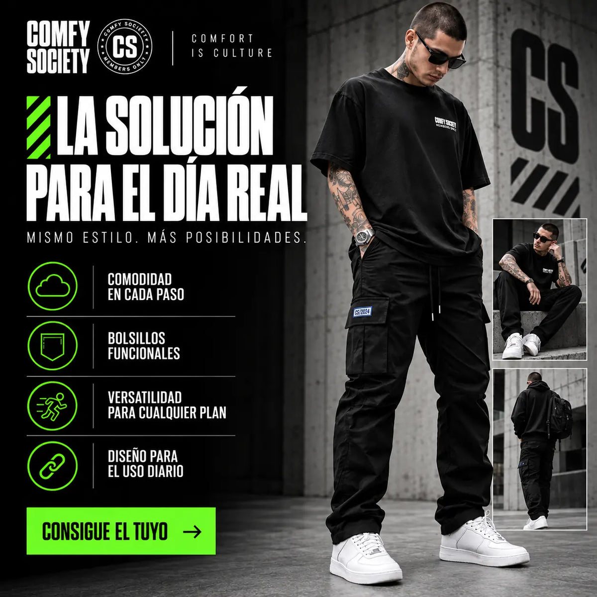 MOVE-CARGO men: Pantalon cargo. PAGA 1 Y LLEVA 2
