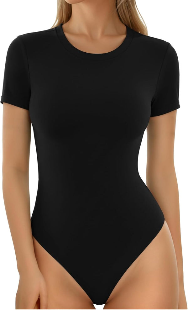 body cuello redondo, control abdomen