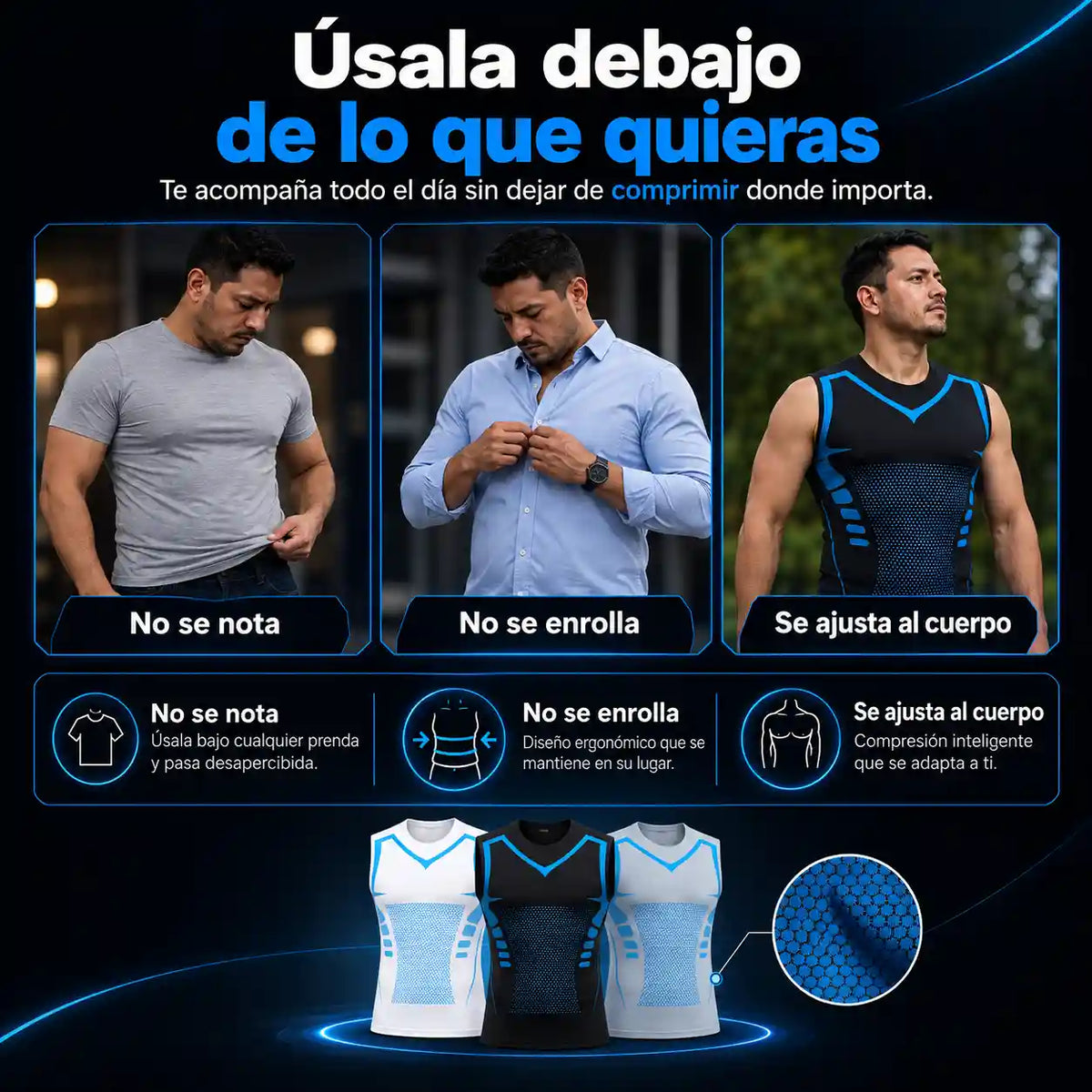 POWERFIT: Camisilla de compresion ionica pp